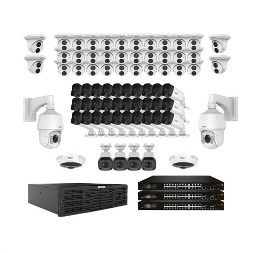 Revo Ultra Plus 128CH Commercial Grade NVR Surveillance System with 72 Security Cameras