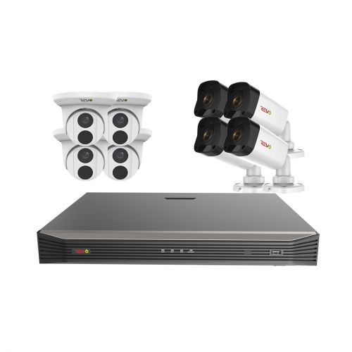 Revo 16Ch 4K Security System - 3TB HDD, 4 x 4K Bullet Cameras and 4 x 4K Turret Cameras