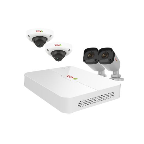 Ultra HD 4Ch. NVR with 2 Dome and  2 Bullet Security Cameras