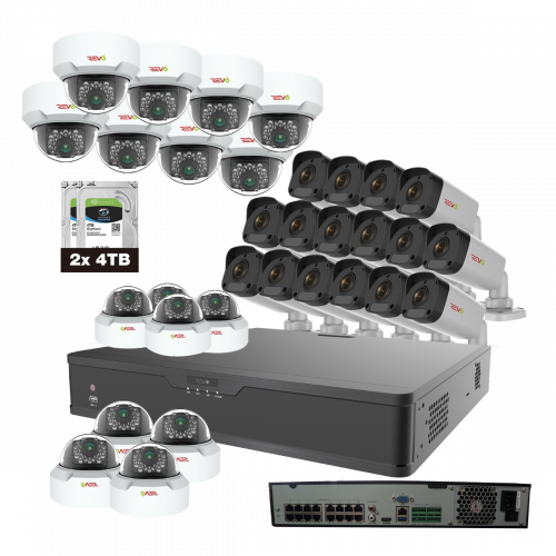 Ultra Plus HD 32 Ch. 8TB NVR Surveillance System with 32 4 Megapixel Cameras