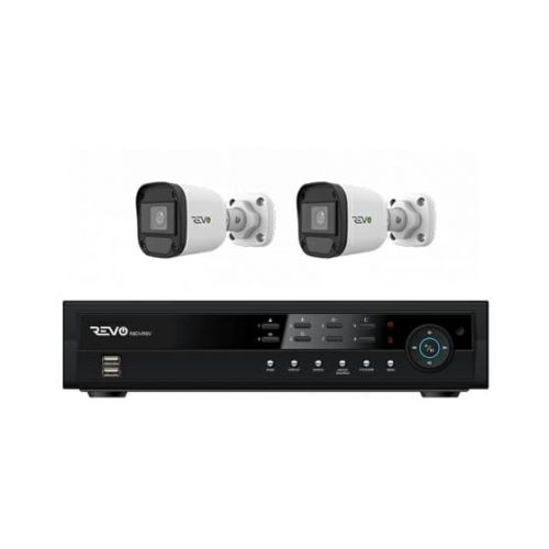 REVO 4 CH 1TB DVR, 1080p Indoor/Outdoor IR 2 Bullet Cameras Security System